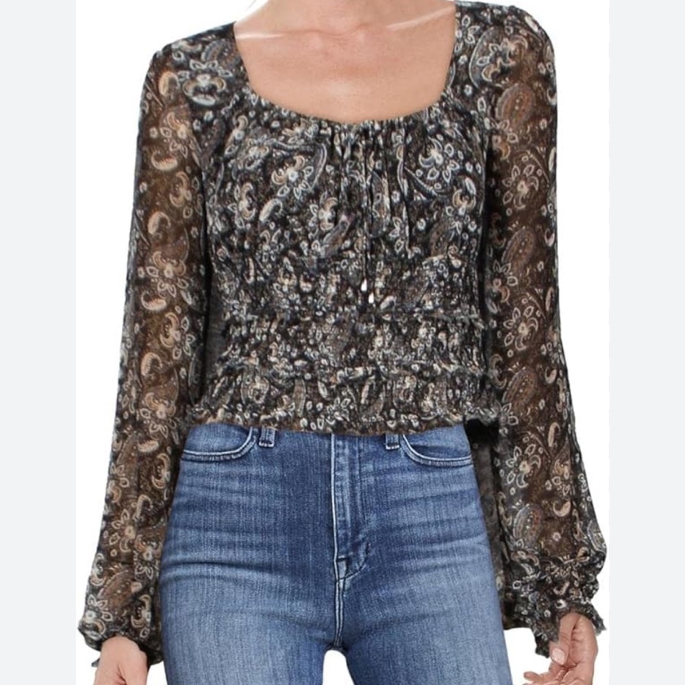 Free people paisley fall blouse